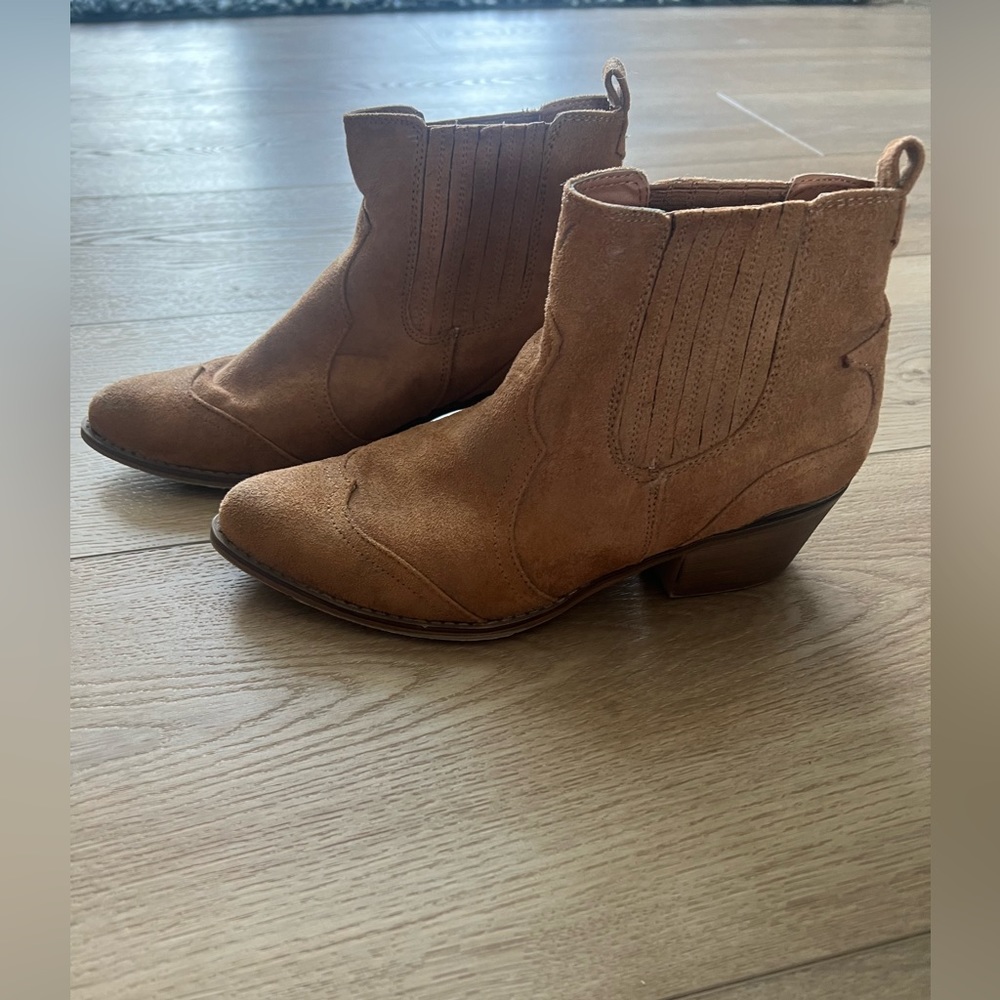 Brown Suede Booties